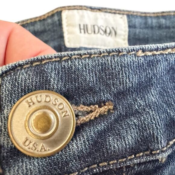 Hudson Jeans Girls Sz 12 Blue Skinny Zipper pockets Everyday casual preppy 1121 - Picture 4 of 13